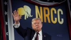 رئیس‌جمهوری ایالات متحده، دونالد ترامپ، در مراسم سالانه جمع‌آوری کمک‌های مالی کمیته ملی جمهوری‌خواهان کنگره در واشنگتن سخنرانی کرد - ۵ فروردین ۱۴۰۵