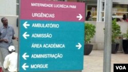 Entrada da Maternidade Lucrécia Paim em Luanda