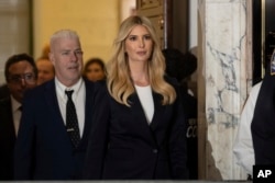 FILE - Ivanka Trump exits the courtroom for a lunch break during a civil fraud trial against her father, former President Donald Trump, at New York Supreme Court in New York, Nov. 8, 2023.