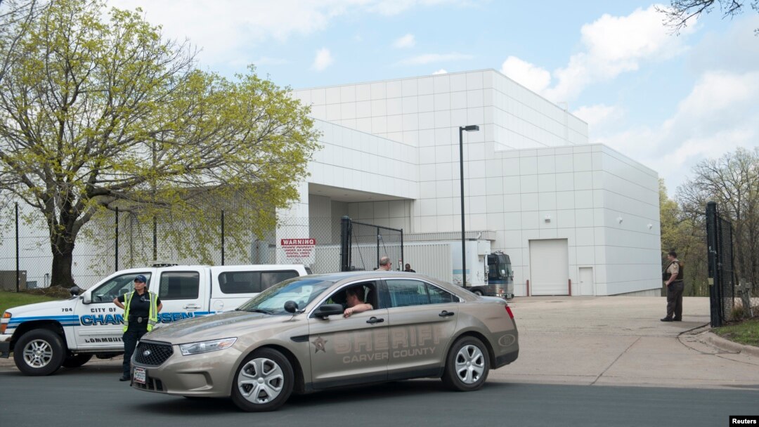 FILE - A sheriff's car leaves Paisley Park, U.S. music superstar Prince's estate in Chanhassen, Minn., April 21, 2016. The administrator of Prince's estate says it is not planning to sell Paisley Park, one day after asking a judge for permission to offer 