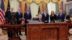 Serok Trump li Koşka Sipî mêvandarîya nûnerên Îsraîl û Libnanê kir. 24'ê Nîsanê, 2026.