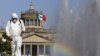 MEXICO – A worker sprays disinfectant during a campaign to sanitize public spaces as a preventive measure against the spread of COVID-19, in Guadalajara, Mexico, on March 20, 2020.