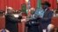 Sudan's President Omar al-Bashir, left, and South Sudan President Salva Kiir, right, shake hands on the completion of a signing ceremony after the two countries reached a deal on economic and security agreements in Addis Ababa, Ethiopia, Sept. 27, 2012. 