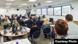 DIA's Innovation Director Albert Bolden kicks off the artificial intelligence and machine learning Industry Day presentations Aug 2 at DIA headquarters in Washington, DC. (Courtesy DIA)