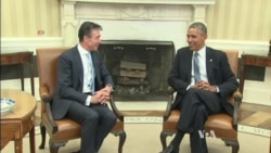 Obama, Rasmussen Meet As Multiple Crises Face NATO