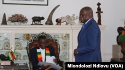 Mutungamiri wenyika VaEmmerson Mnangagwa naVaJuly Moyo.