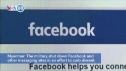 VOA60 Addunyaa - Myanmar: The military shut down Facebook and other messaging sites
