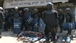 CAMBODIA PROTEST CLASH