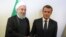Presiden Perancis Emmanuel Macron (kanan) saat bertemu dengan Presiden Iran Hassan Rouhani (kiri) di sela Sidang Umum PBB di markas PBB di New York, 25 September 2018. (Foto: AFP) 