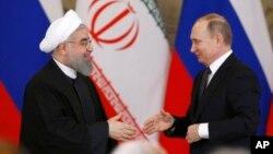 Хасан Рухани и Владимир Путин. Москва, Россия. 28 марта 2017 г.