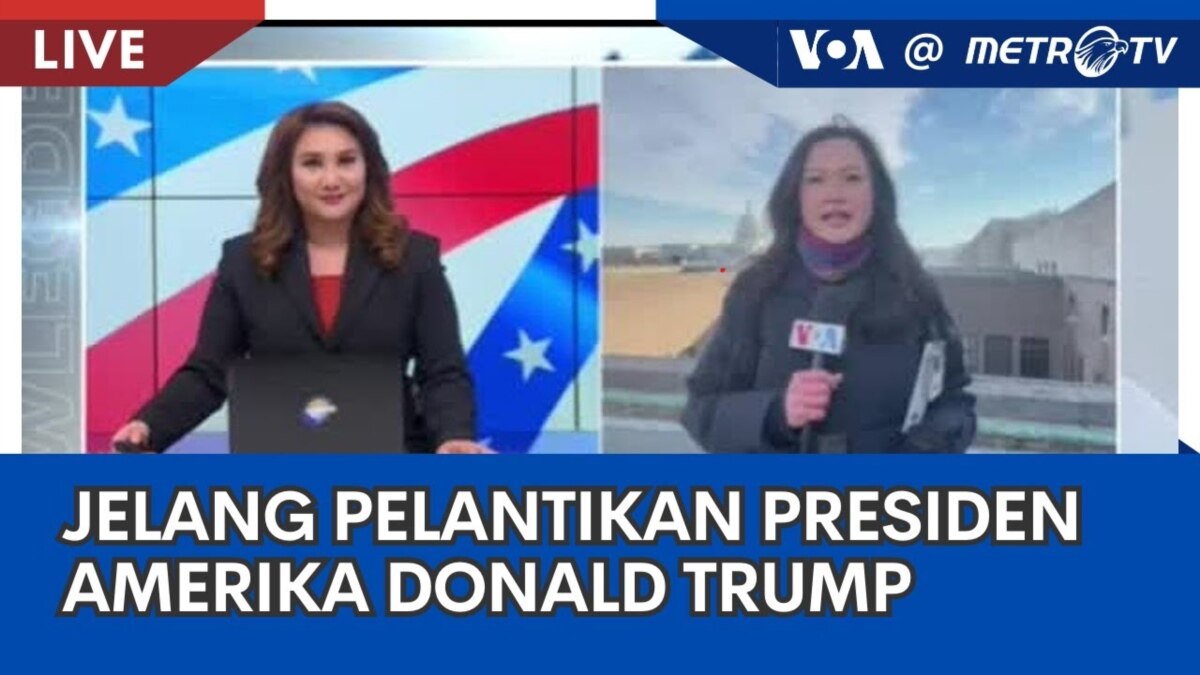 Laporan VOA untuk MetroTV: Pelantikan Presiden Amerika Serikat Donald Trump