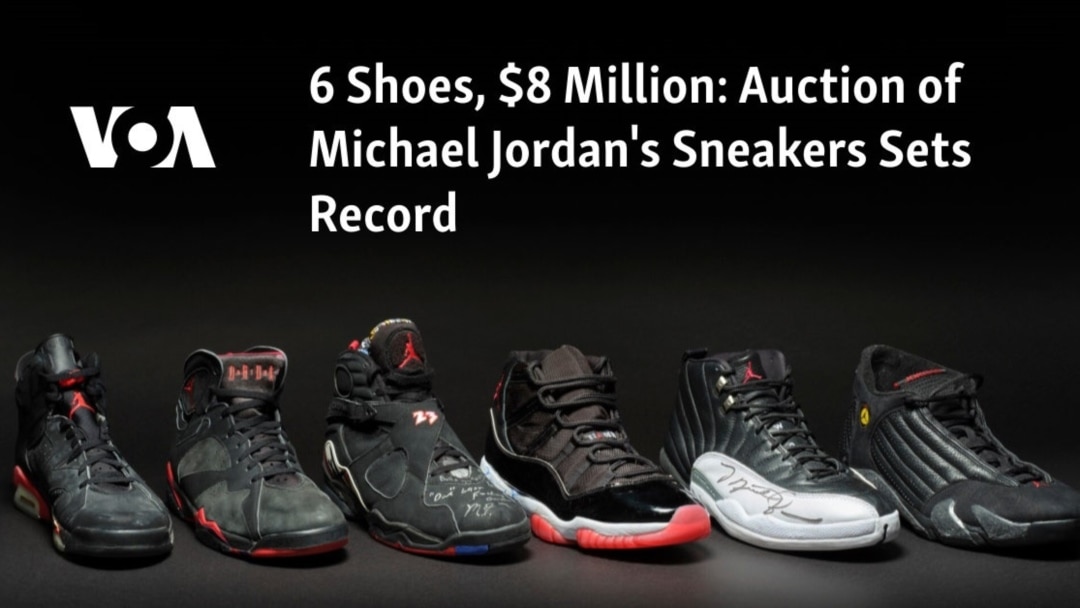 6 Shoes 8 Million Auction of Michael Jordan s Sneakers Sets Record