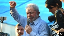 Luiz Inacio Lula da Silva à Porto Alegre au Brésil le 23 janvier 2018.