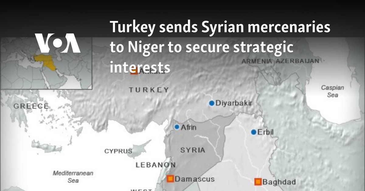 Turkey sends Syrian mercenaries to Niger to secure strategic interests