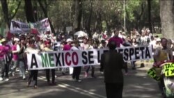 Miles marchan en México exigiendo respeto a Trump