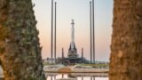 Relativity Space's 3D-printed rocket Terran 1 sits on the launch pad in Cape Canaveral, Florida on March 8. The company's launch on March 22 failed. (Trevor Mahlmann/Relativity Space via REUTERS)