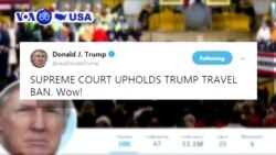 Manchetes Americanas 26 Junho: Supremo deu razão a Trump no decreto proibindo entrada de passageiros de vários países muçulmanos