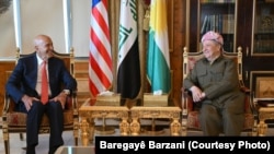 Şanderê taybet ê Amerîkayê bo Sûrîyê Tom Barrack û serokê berê yê Herêma Kurdistanê Mesûd Barzanî