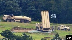 미군이 한국 성주에 배치한 '사드(THAAD)' 고고도 요격 미사일.