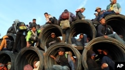 La primera caravana migrantes que salió de Honduras cumple un mes de travesía hacia EE.UU. el 13 de noviembre de 2018.