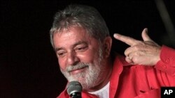 Brazil's former President Luiz Inacio da Silva speaks during a ceremony celebrating the 31st anniversary of the Workers' Party in Brasilia, Brazil (File Photo - February 10, 2011)