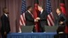 FILE - Malawi's President Lazarus Chakwera shakes hands with U.S. Secretary of State Antony Blinken at a signing ceremony at the U.S. State Department, September 28, 2022