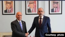 Jordanian Deputy Prime Minister and Foreign Minister Ayman Safadi, and Iraqi Deputy Prime Minister and Foreign Minister Fuad Hussein