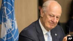 Utusan khusus PBB untuk Suriah, Staffan de Mistura, di Jenewa, Swiss. 