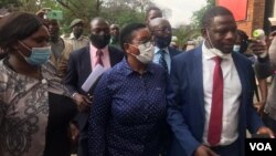 Henrieta Rushwaya on her way to court Tuesday. (Photo: Thomas Chiripasi)