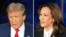 ARCHIVO - Esta combinación muestra al candidato presidencial republicano, el expresidente Donald Trump, y a la candidata presidencial demócrata, la vicepresidenta Kamala Harris, en el debate presidencial de ABC News, el 10 de septiembre de 2024, en Filadelfia.