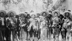 General Francisco "Pancho" Villa, 3rd from right, and his men