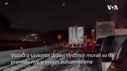 Vozači u Virdžiniji proveli noć u automobilima zaglavljenim zbog snega