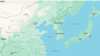 Google map showing Sea of Japan.