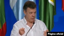 El presidente de Colombia, Juan Manuel Santos, es el anfitrión de la cumbre de la Interpol en Cartagena. 