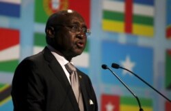 Former African Development Bank President Donald Kaberuka speaks during the opening ceremony of the annual meeting commemorating the 50th anniversary of the African Development Bank in Abidjan, May 26, 2015.