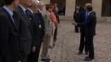 Perezida Donald Trump yahuye n’abanyacyubahiro b’ubufaransa.