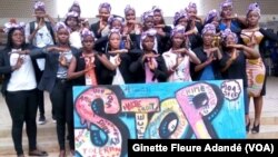 Les membres de l'association des femmes juristes du Bénin, à Cotonou, le 29 juillet 2019. (VOA/Ginette Fleure Adandé)