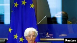 Christine Lagarde, the next president of the European Central Bank, speaks to the European Parliament's Economic and Monetary Affairs Committee in Brussels, Belgium Sept. 4, 2019. 