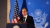 U.S. Secretary of State Antony Blinken speaks during a news conference in Jerusalem, May 25, 2021. 