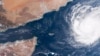 This satellite image, captured by NOAA on Oct. 30, shows Tropical Cyclone Chapala as it nears the Arabian peninsula. Chapala is expected to make landfall over eastern Yemen between late evening Monday and early Tuesday.