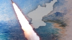 북한 미사일 발사 일러스트레이션