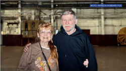 Patricia Hubbard Fox with her brother, Stephen Hubbard, after his return to the United States on October 21, 2026. (Courtesy photo: Patricia Hubbard Fox)