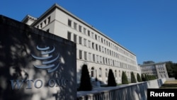 FILE - World Trade Organization (WTO) headquarters in Geneva, Switzerland, July 26, 2018. 