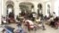 Protesters occupy Mali's presidential palace in the capital Bamako, May 21, 2012. 