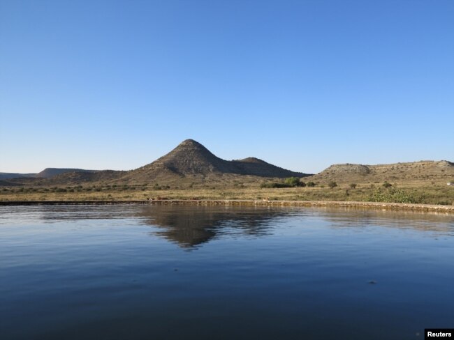 The field location where the fossils of Permian Period tiger-sized saber-toothed protomammal Inostrancevia were found - a farm called Nooitgedacht in the Free State Province of Karoo Basin, South Africa is seen in this undated handout photo. (Pia Viglietti/Handout via REUTERS)