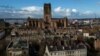 FILE - A drone view shows the Anglican Cathedral in Liverpool, Britain, Jan. 30, 2025. 