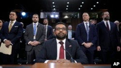 FILE - Kash Patel, President Donald Trump's choice to be director of the FBI, arrives for his confirmation hearing before the Senate Judiciary Committee at the Capitol in Washington, Jan. 30, 2025. 