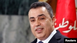 Tunisia's Prime Minister Mehdi Jomaa speaks during a news conference in Tunis, Jan. 26, 2014.