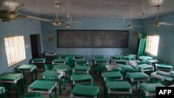 This photograph shows a deserted classroom at the Government Girls Secondary School, the day after the abduction of over 300 schoolgirls by gunmen in Jangebe, a village in Zamfara State, northwest of Nigeria on Feb. 27, 2021. 
