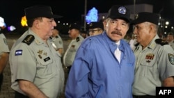 Presiden Nikaragua Daniel Ortega menghadiri upacara peringatan 45 tahun berdirinya tentara nasional Nikaragua di Managua, Nikaragua, pada 2 September 2024. (Foto: Jairo Cajina/Nicaraguan Presidency /AFP)